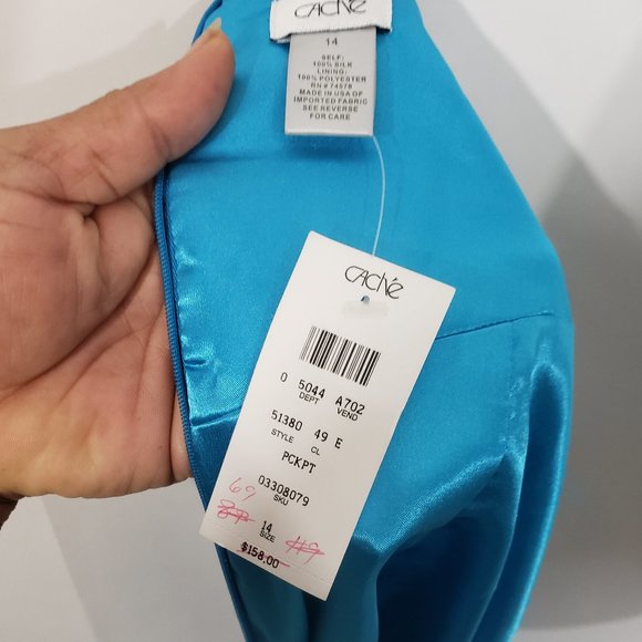 Cache Silk Strapless Dress Size 14 - Picture 12 of 12